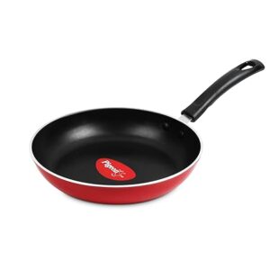 Pigeon by Stovekraft Basics Aluminium Non Stick, Non Induction Base Frypan, 220 mm, Red